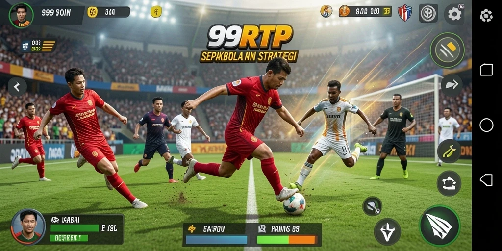 Tampilan gameplay 99RTP yang memukau menunjukkan aksi sepakbola yang dinamis.