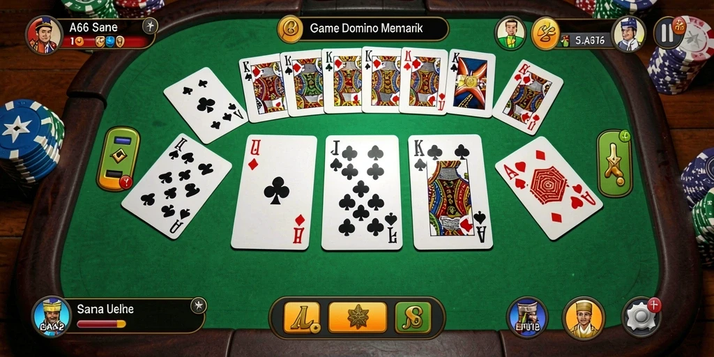 Tampilan gameplay seru dalam game Domino AA62.