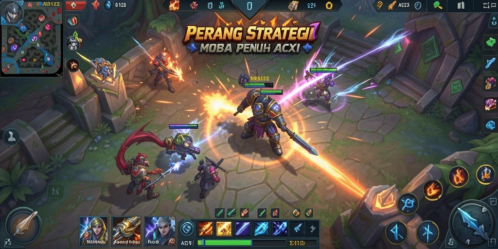Screenshot gameplay ASD123 menampilkan karakter dan aksi pertempuran seru.