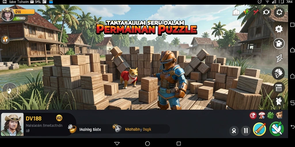 Tampilan gameplay DV188 dengan tantangan puzzle yang menarik.