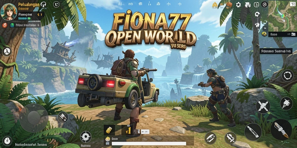Tampilan gameplay seru di dunia terbuka FIONA77.