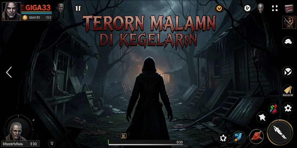 Screenshot gameplay GIGA33 yang menampilkan momen mencekam.