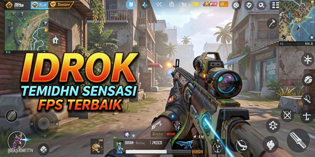 Tangkapan layar gameplay dari IDROK menampilkan aksi menembak yang mendebarkan.