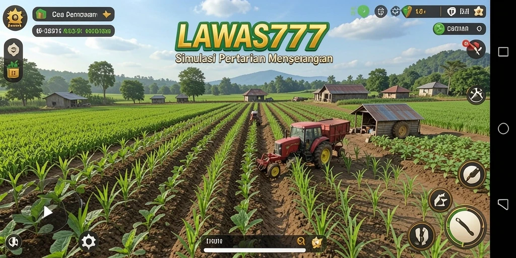 Tampilan gameplay LAWAS777 yang menarik dengan pertanian yang luas.