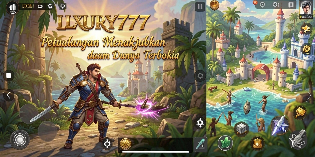Tampilan gameplay menarik dalam dunia terbuka LUXURY777.