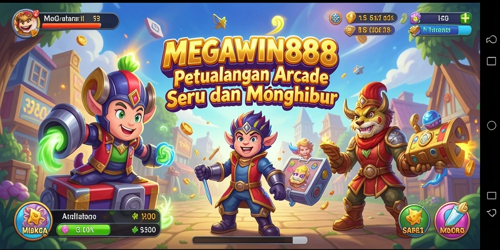 Tampilan menarik dari gameplay MEGAWIN888 yang penuh warna.