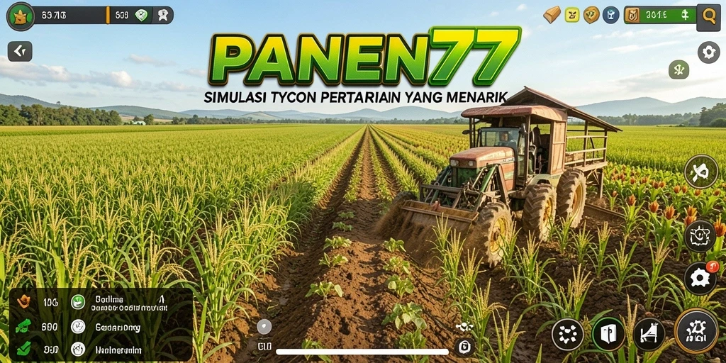 Tampilan gameplay yang menarik dalam PANEN77 saat mengelola pertanian.