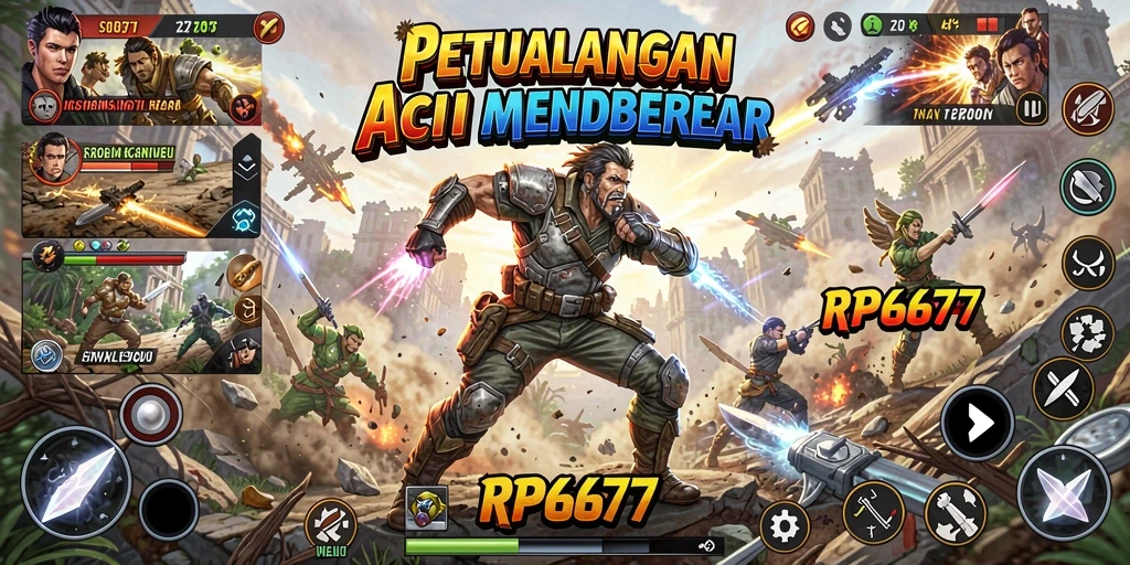 Tampilan mendebarkan dari gameplay RP6677 penuh aksi.