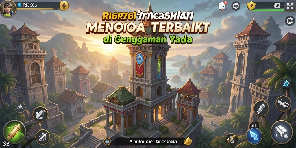 Tampilan permainan Tower Defense yang menarik dan strategis.