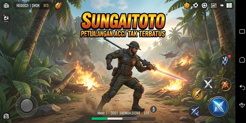 Tampilan gameplay SUNGAITOTO menegangkan dan penuh aksi.