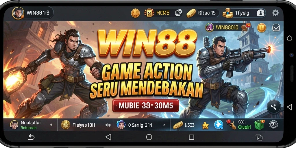 Screenshot gameplay WIN88 menampilkan aksi seru di medan perang.