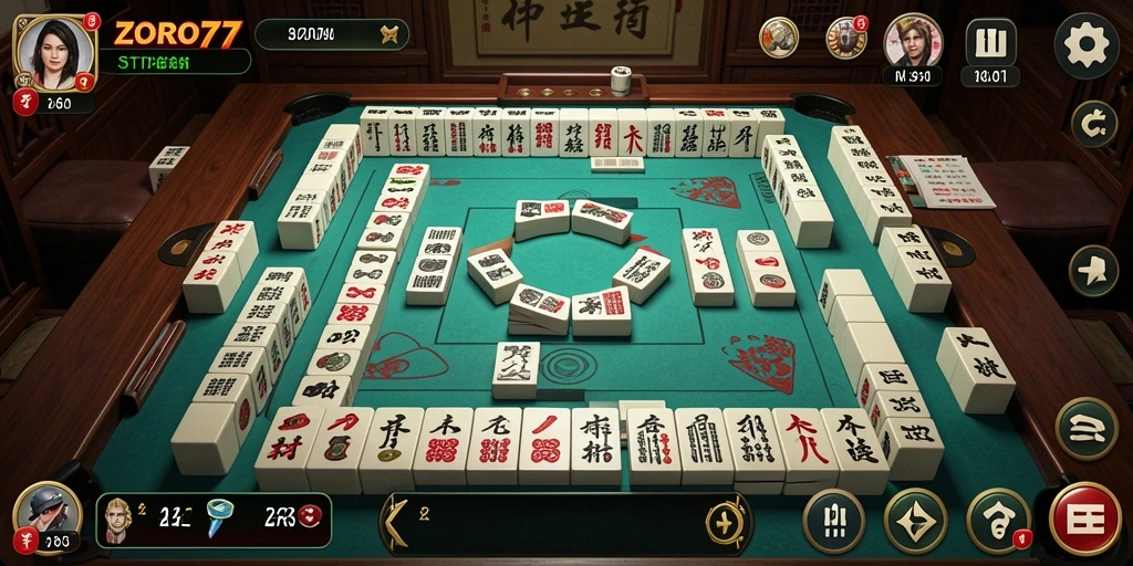Tampilan gameplay <strong>ZORO77</strong> yang menarik dengan tema Mahjong yang beragam.